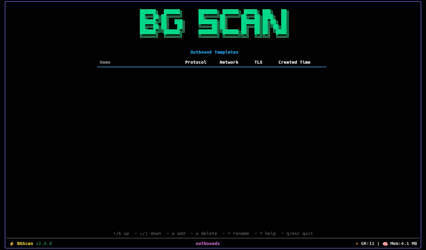 bgscan outbound empty