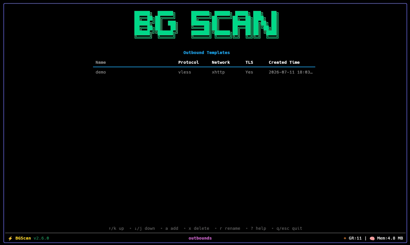 bgscan outbound item