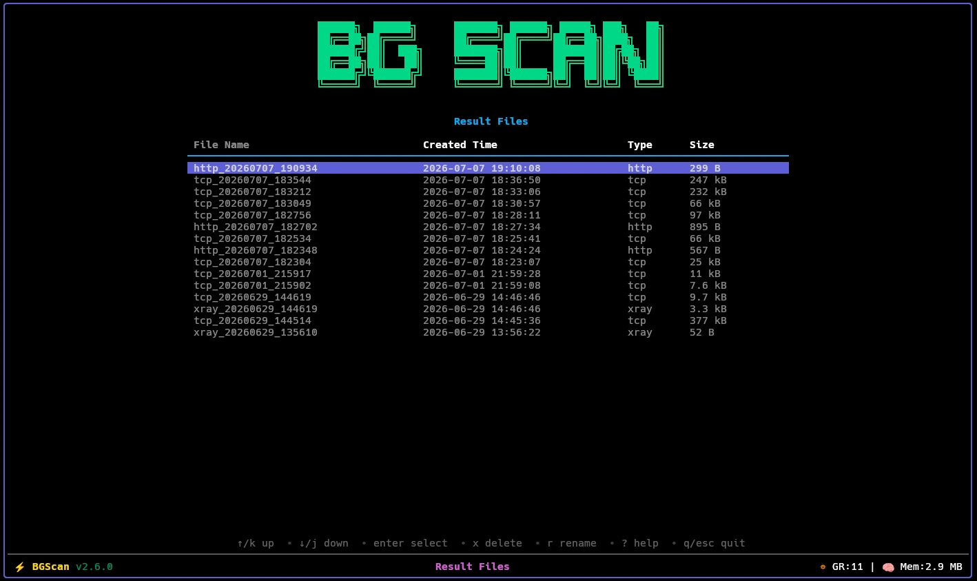 bgscan result file